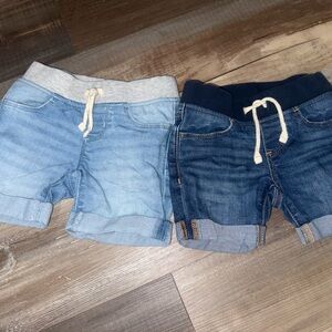 wonder nation Kids Two-Tone Denim Pull-On Shorts - Light Blue & Dark Blue
